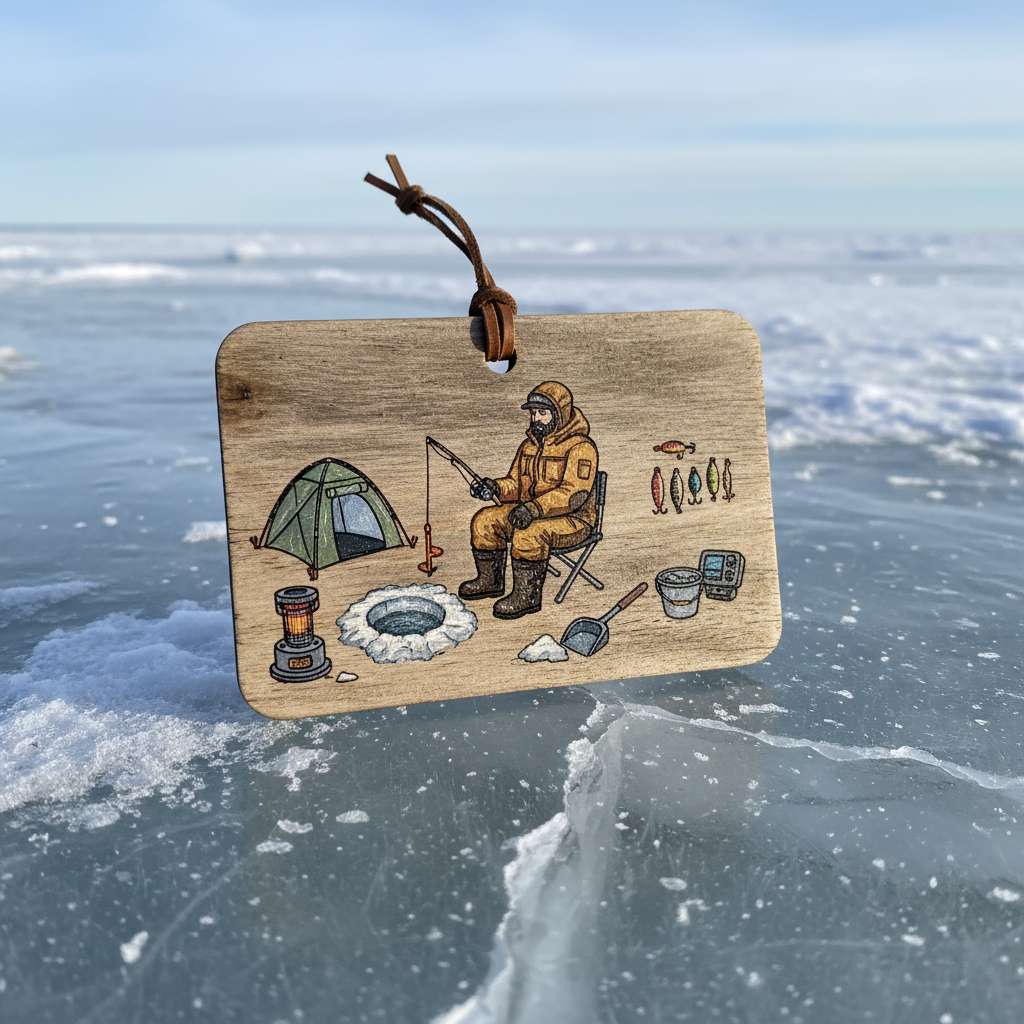 Pesca no gelo individual com guia, equipamento premium